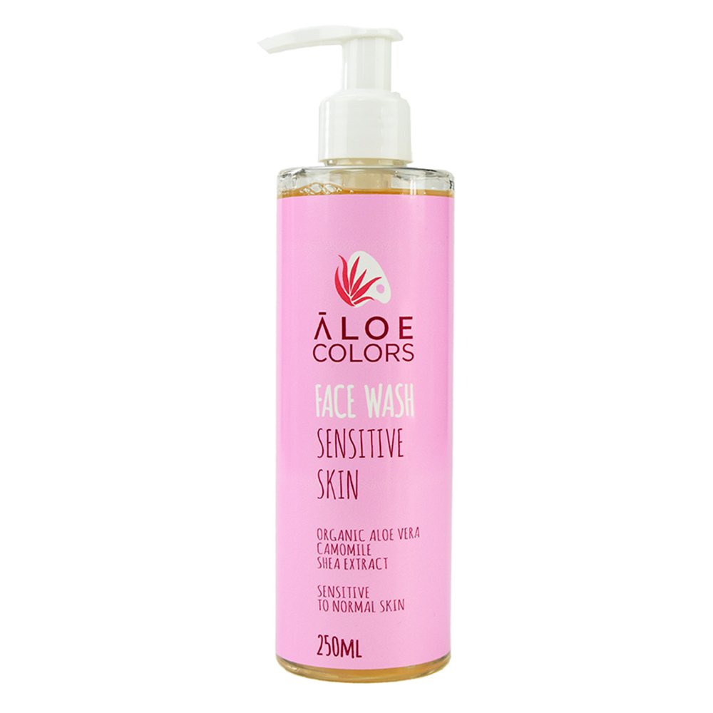 Aloe Colors Face Wash Sensitive Skin Καθαριστικό Τζελ Προσώπου, 250ml