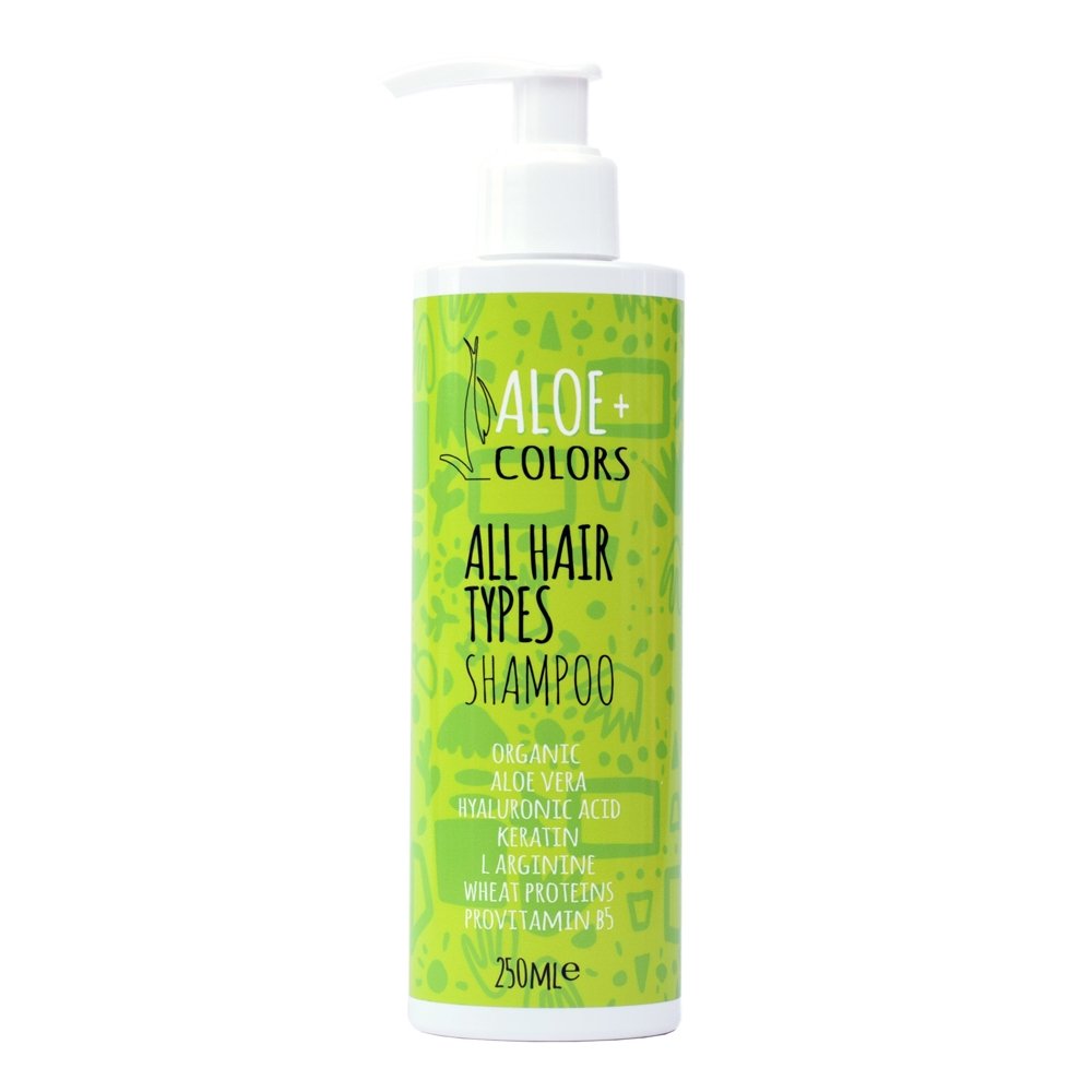 Aloe Colors All Hair Types Shampoo Σαμπουάν με Οργανική Aloe Vera & Υαλουρονικό Οξύ, 250ml