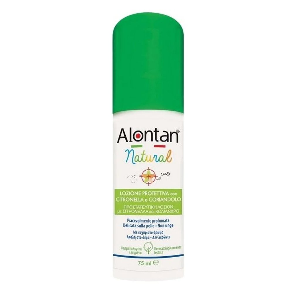 Alontan Natural Spray Αντικουνουπικό Εντομοαπωθητική Λοσιόν με Σιτρονέλλα και Κόλιανδρο, 75ml