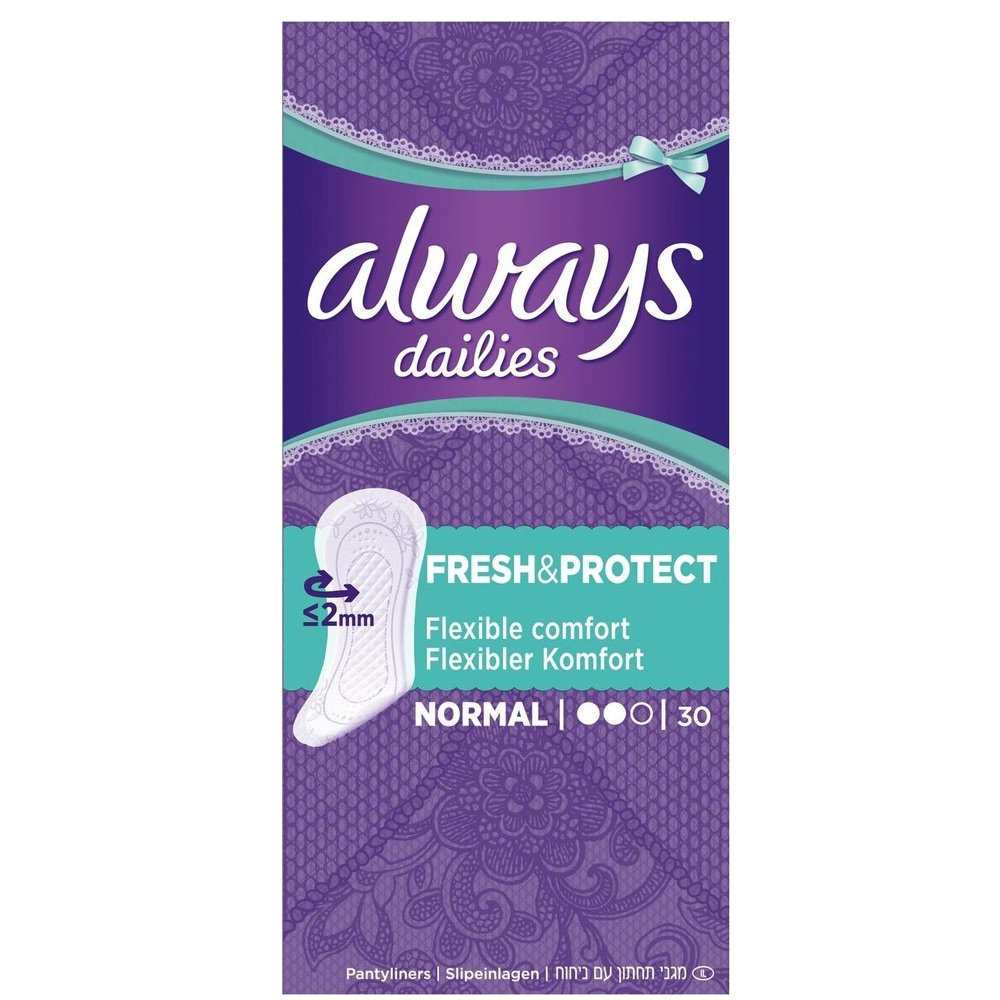 Always Dailies Fresh & Protect 3 in 1 Comfort Normal Σερβιετάκια, 30 τμχ