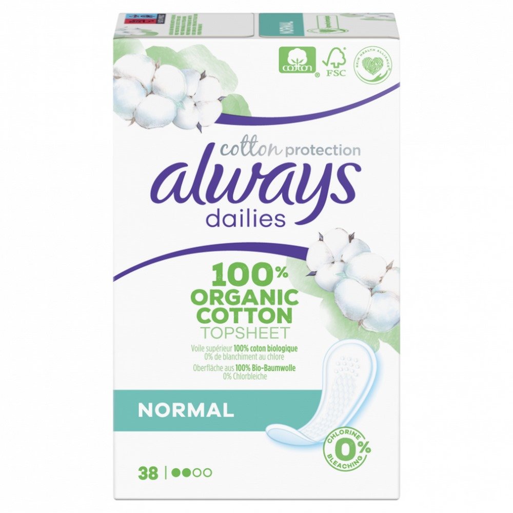Always Dailies Cotton Protection Normal, 38τμχ
