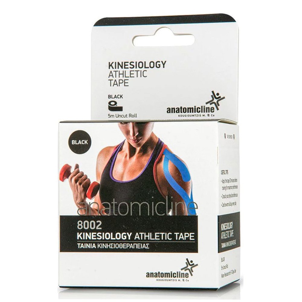 Anatomic Line Tape Kinesiology Athletic Tape 5cm X 5m Μαύρο TP-04, 1τμχ
