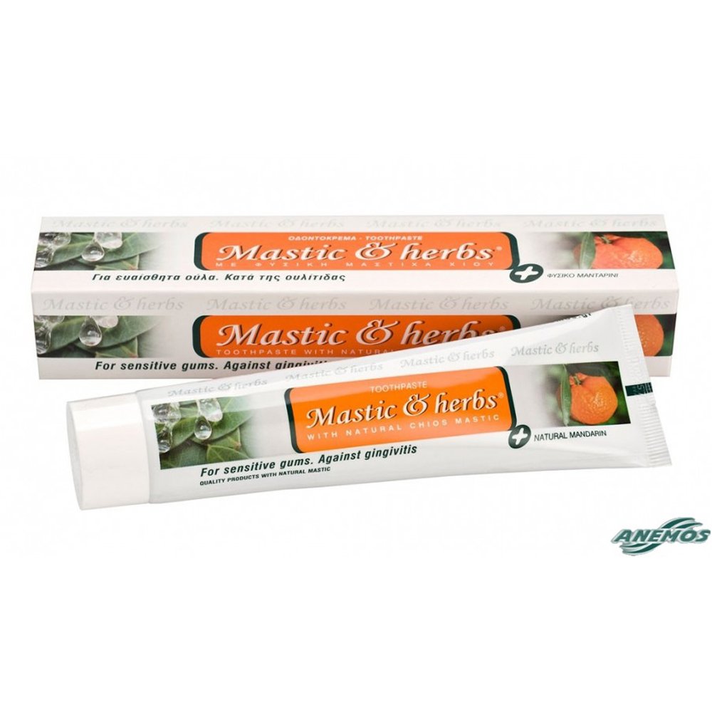 Anemos Mastic & Herbs Μανταρίνι για Ευαίσθητα Ούλα, κατά της Ουλίτιδας, 75ml