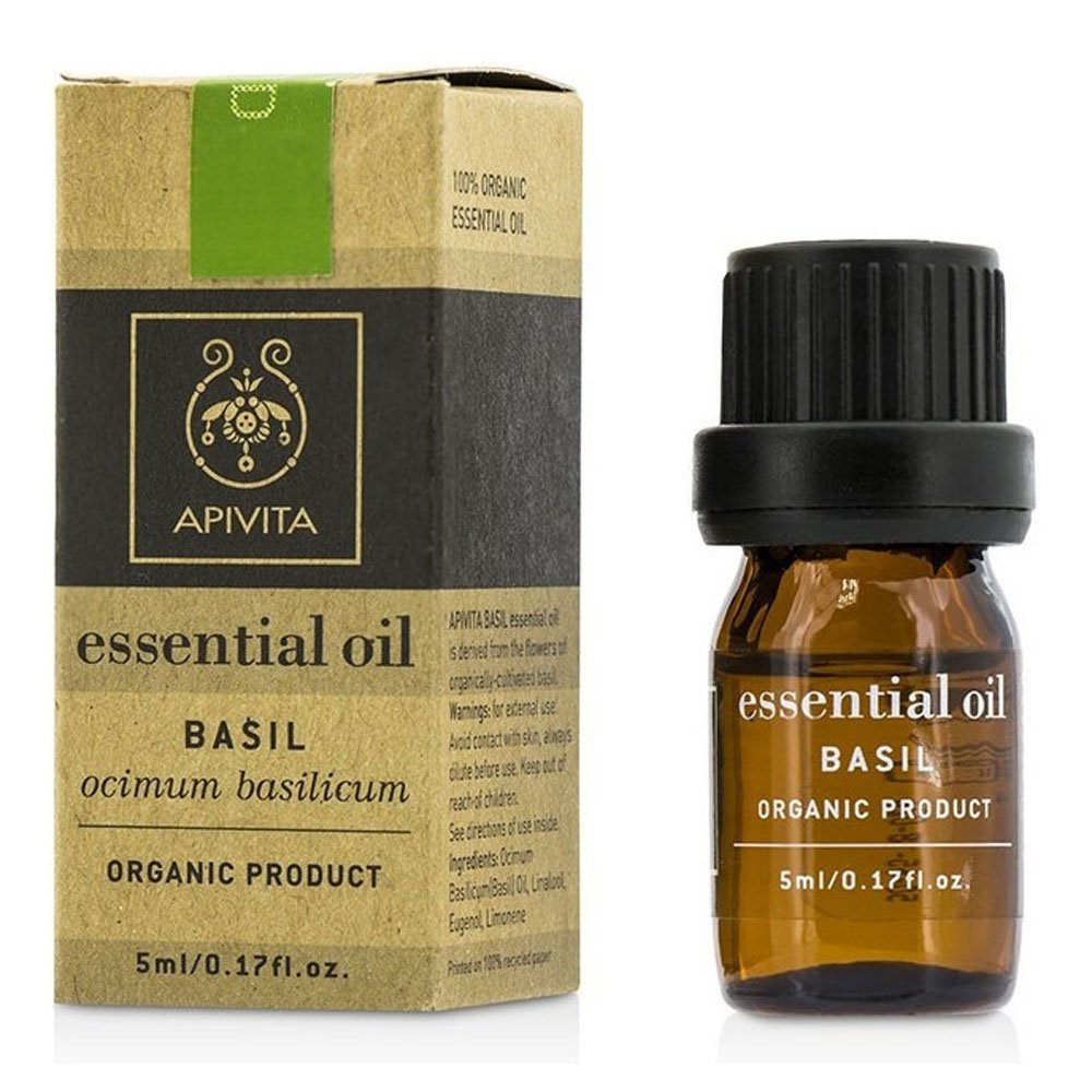 Apivita Essential Oil Αιθέριο Έλαιο με Βασιλικό, 5ml