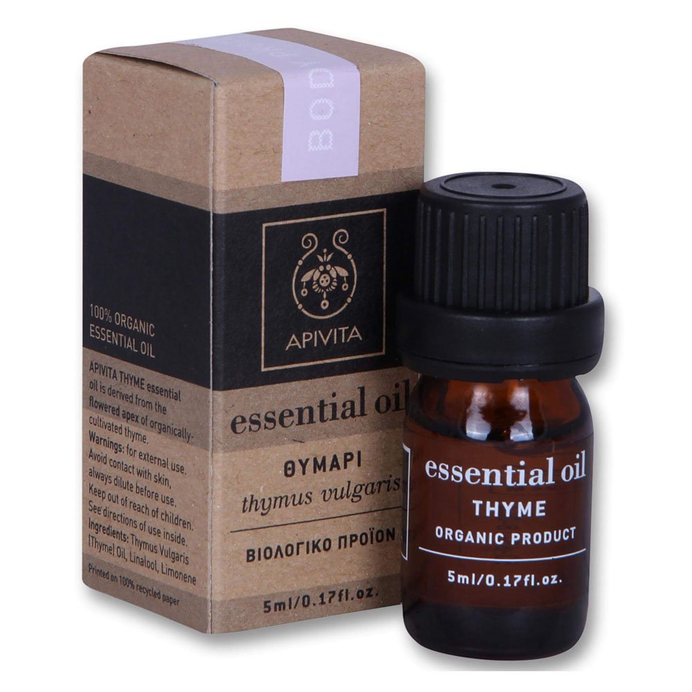 Apivita Essential Oil Thyme 100% Βιολογικό Αιθέριο 'Ελαιο Θυμάρι, 5ml