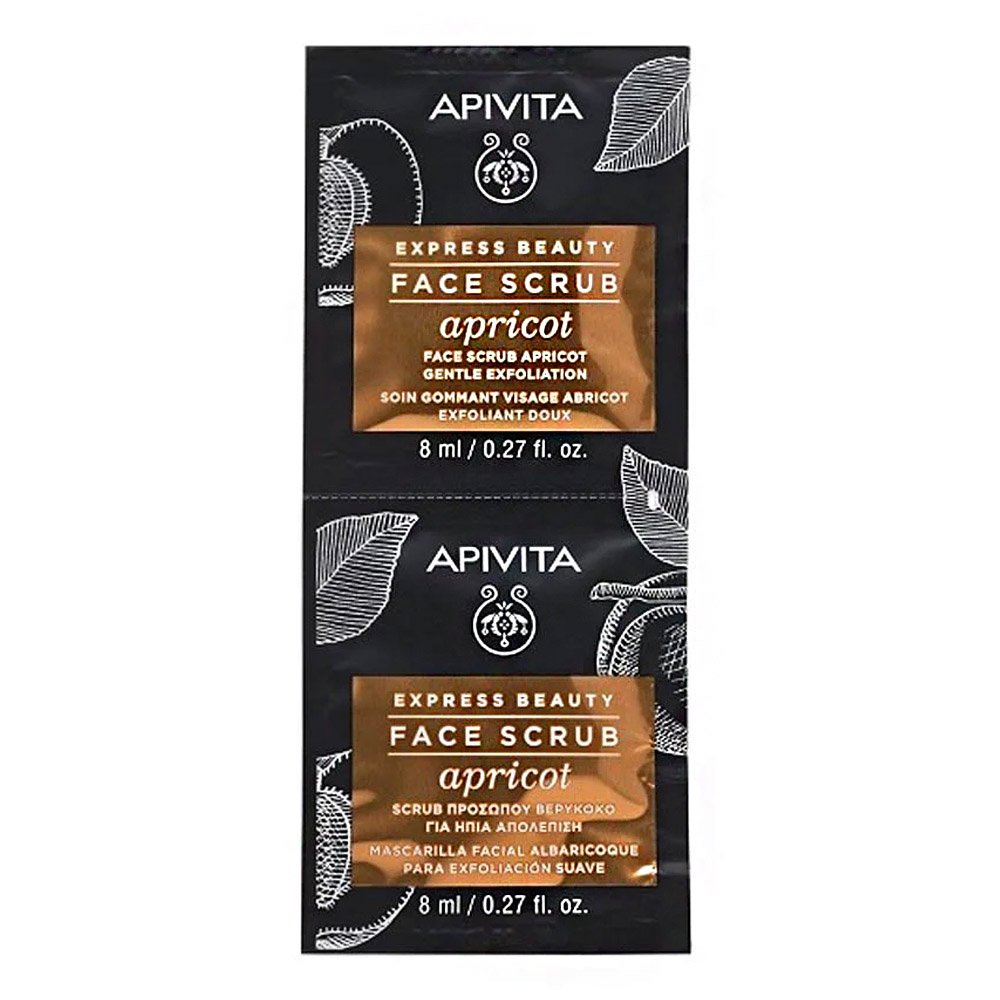 Apivita Express Beauty Scrub Προσώπου Με Βερύκοκο Για Ήπια Απολέπιση, 16ml