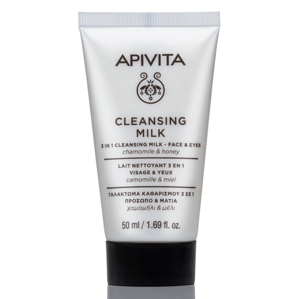  Apivita Μini Cleansing Γαλάκτωμα Καθαρισμού με Χαμομήλι & Μέλι, 50ml