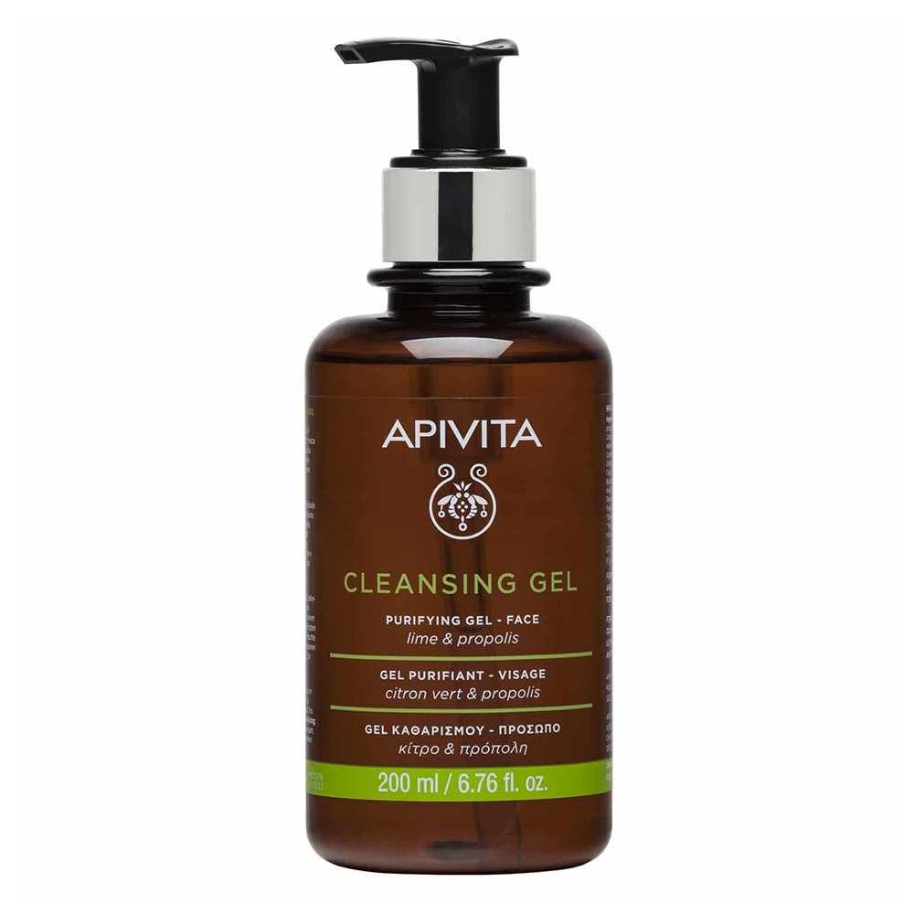 Apivita Cleansing Gel Καθαρισμού Λιπαρές/Μικτές με Πρόπολη & Lime, 200ml