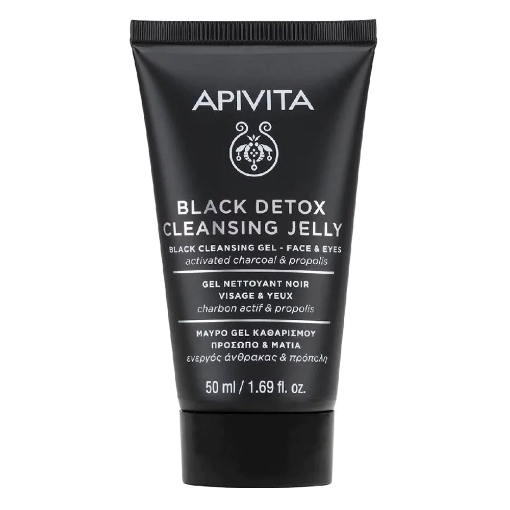 Apivita Black Detox Cleansing Jelly Για Πρόσωπο & Μάτια Mε Ενεργό Άνθρακα & Πρόπολη, 50ml Apivita Black Detox Cleansing Jelly Για Πρόσωπο & Μάτια Mε Ενεργό Άνθρακα & Πρόπολη, 50ml