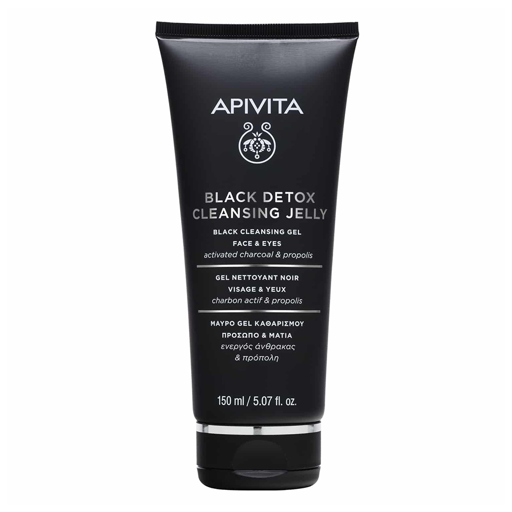 Apivita Cleansing Μαύρο Gel Καθαρισμού Πρόσωπο & Μάτια, 150ml
