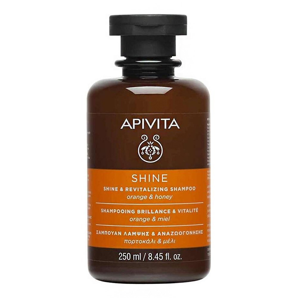 Apivita Shine & Revitalizing Orange Honey Shampoo Σαμπουάν Λάμψης & Αναζωογόνησης με Πορτοκάλι και Μέλι, 250ml