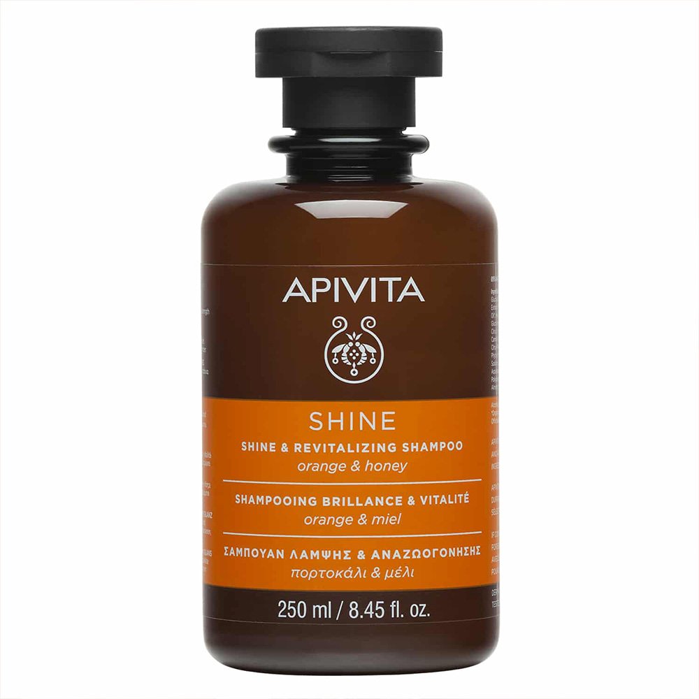 Apivita Shine & Revitalizing Orange Honey Shampoo Σαμπουάν Λάμψης & Αναζωογόνησης με Πορτοκάλι και Μέλι, 250ml