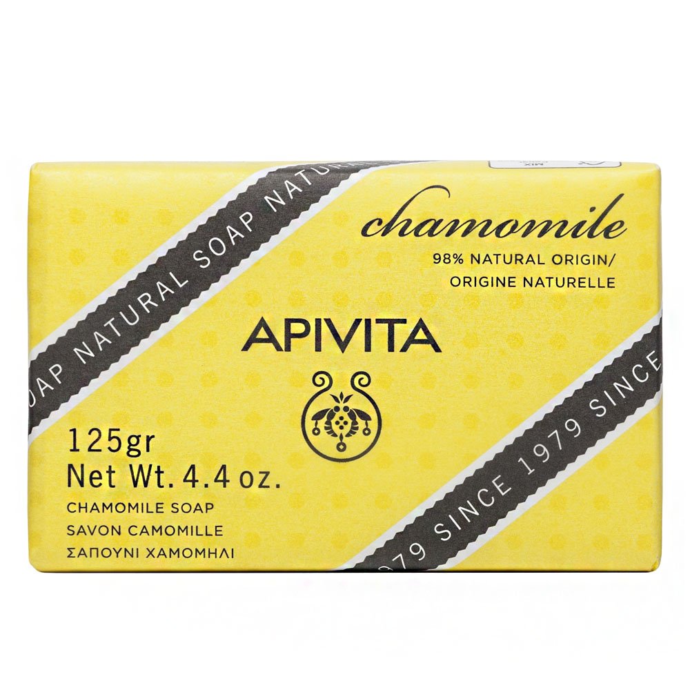 Apivita Natural Soap Chamomile Σαπούνι με Χαμομήλι για τις Ευαίσθητες Επιδερμίδες, 125gr