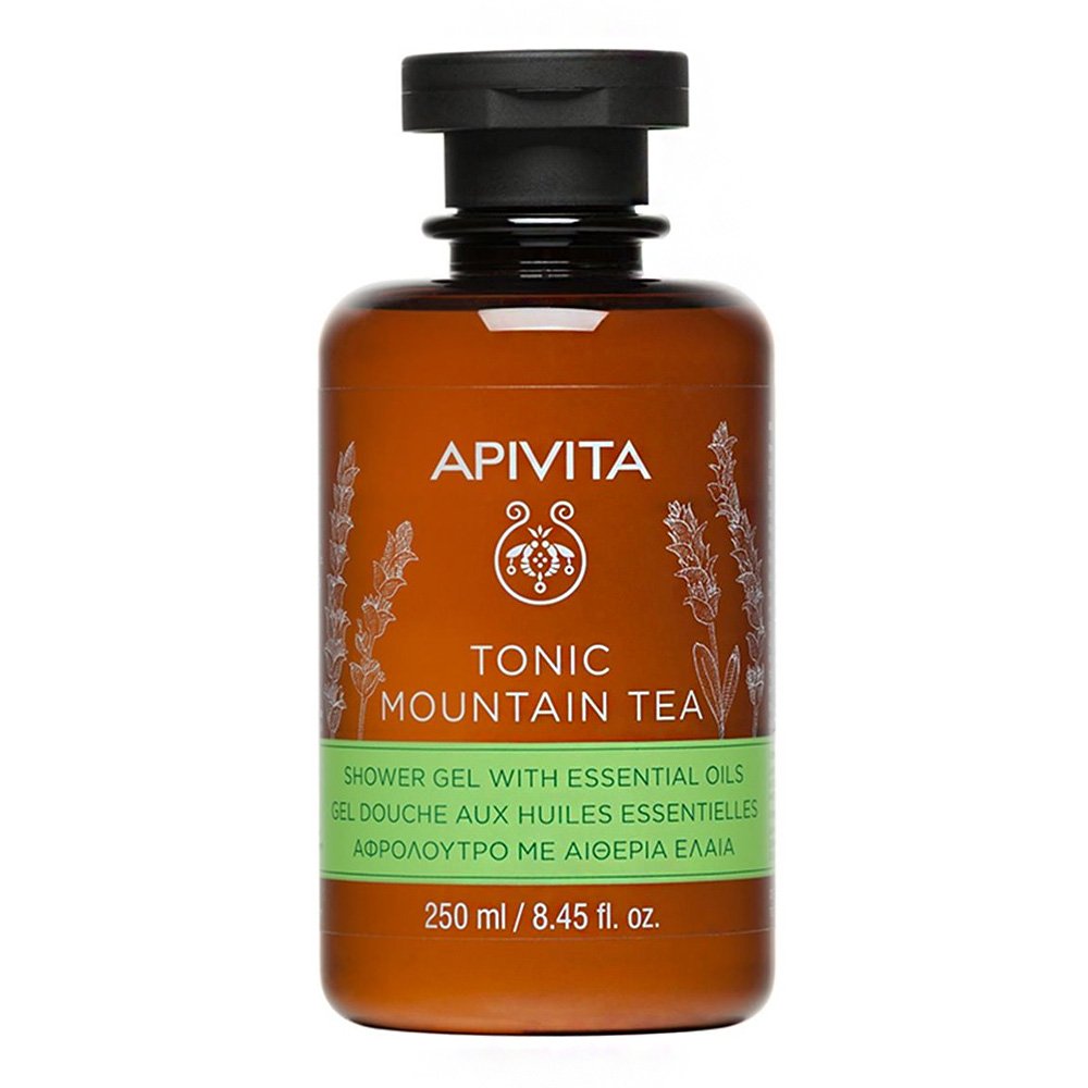 Apivita Tonic Mountain Tea Shower Gel Αφρόλουτρο με Αιθέρια Έλαια, 250ml