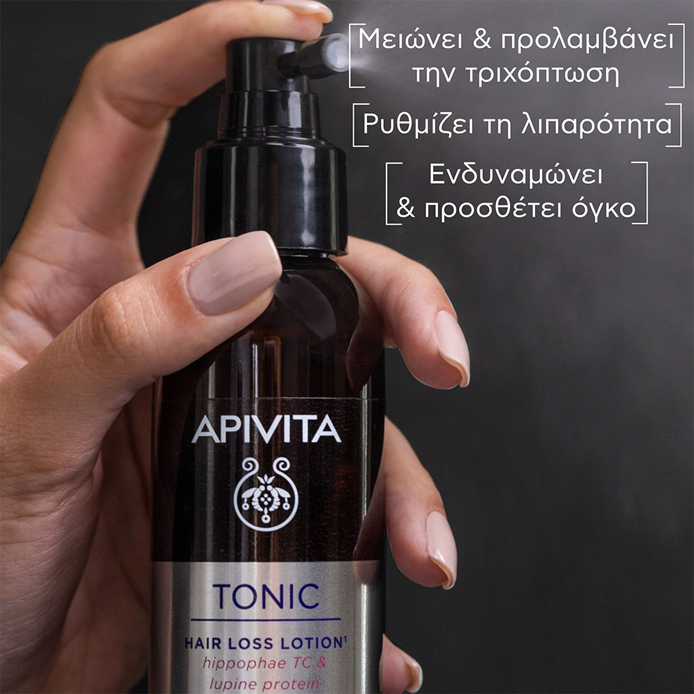 Apivita Hair Loss Lotion, Λοσιόν Kατά της Tριχόπτωσης με Hippophae TC & Πρωτεΐνες Λούπινου, 150ml