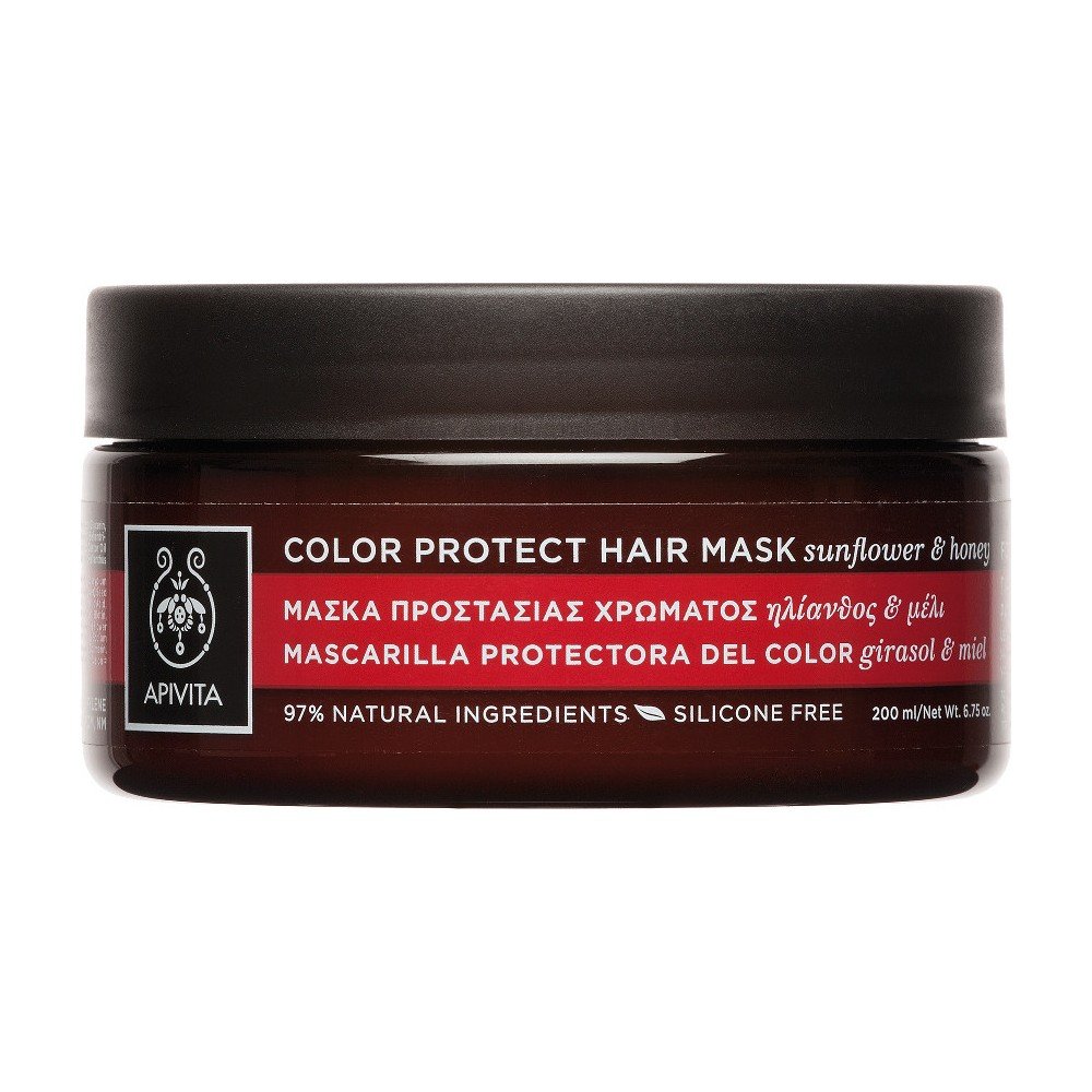 Apivita Hair Care Color Protect Hair Mask sunflower & honey Μάσκα Προστασίας Χρώματος για Βαμμένα Μαλλιά, 200ml