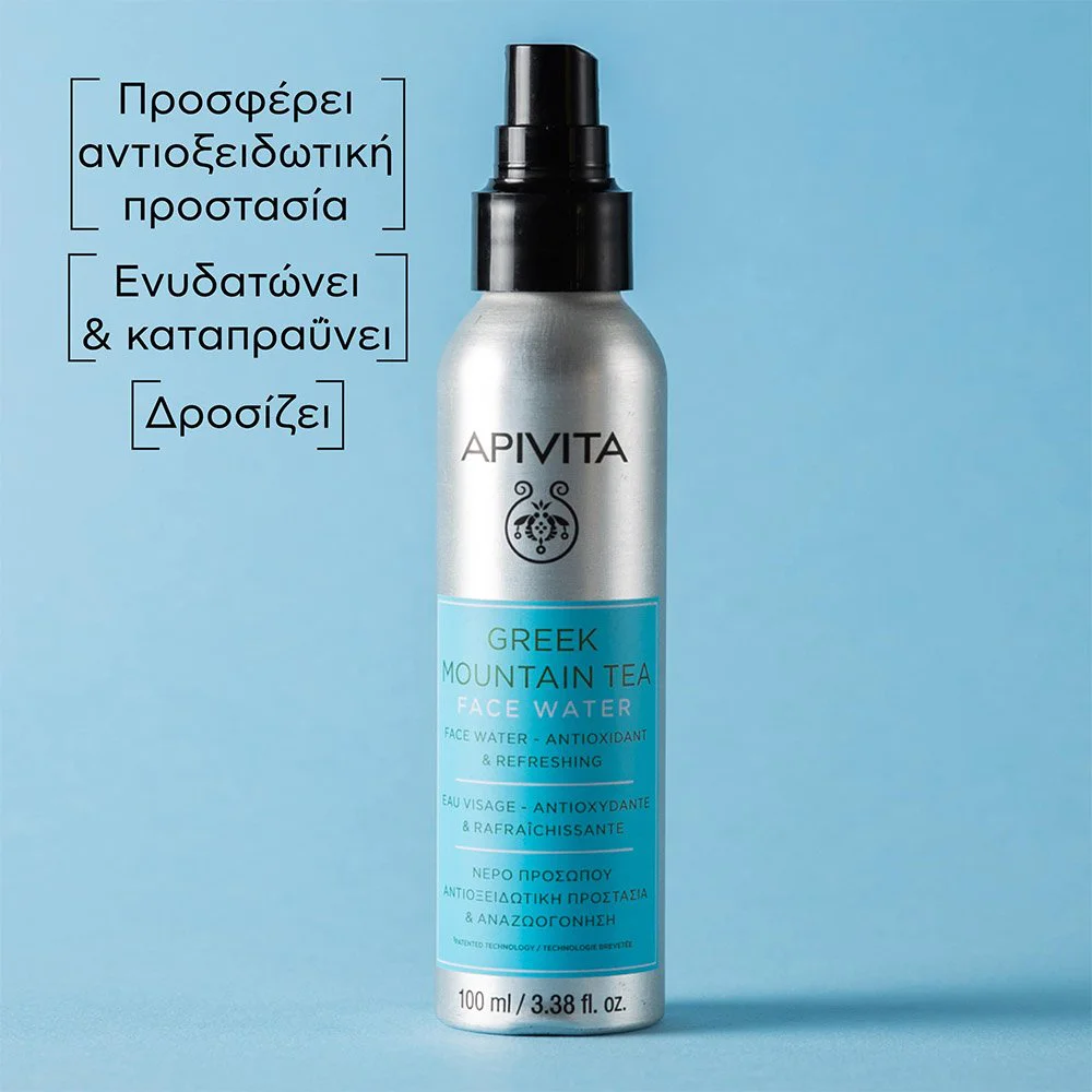 Apivita Greek Mountain Tea Face Water Τονωτικό Νερό Προσώπου Αναζωογόνησης & Αντιοξειδωτικής Προστασίας με Ελληνικό Τσάϊ του Βουνού, 100ml Apivita Greek Mountain Tea Face Water Τονωτικό Νερό Προσώπου Αναζωογόνησης & Αντιοξειδωτικής Προστασίας με Ελληνικό Τσάϊ του Βουνού, 100ml
