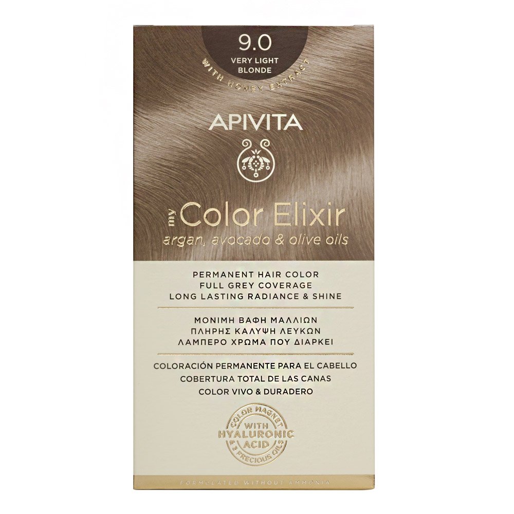 Apivita My Color Elixir Μόνιμη Βαφή Μαλλιών 9.0 Ξανθό Πολύ Ανοιχτό, 125ml