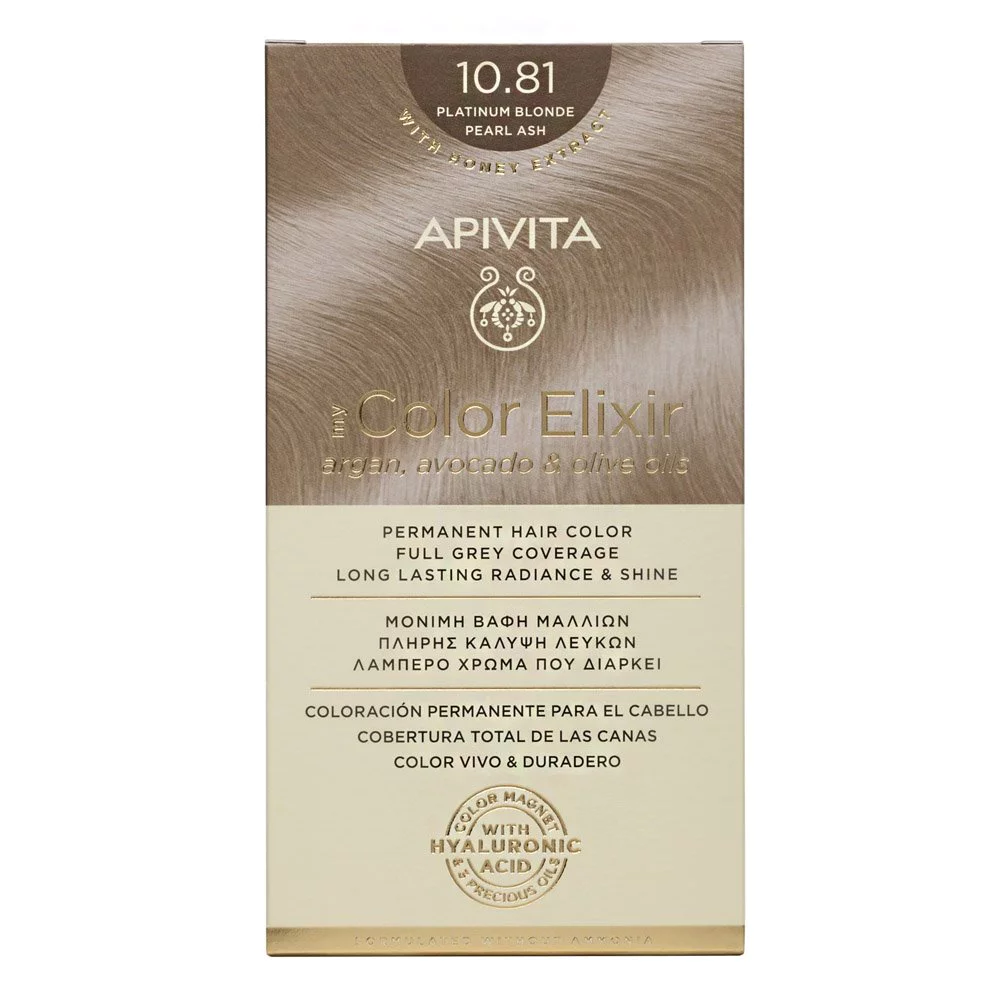Apivita My Color Elixir Μόνιμη Βαφή Μαλλιών 10.81 Κατάξανθο Περλέ, 125ml Apivita My Color Elixir Μόνιμη Βαφή Μαλλιών 10.81 Κατάξανθο Περλέ, 125ml