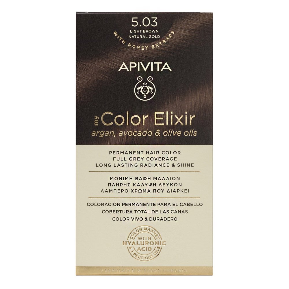 Apivita My Color Elixir 5.03 Καστανό Ανοιχτό Φυσικο Μελί, 1τμχ