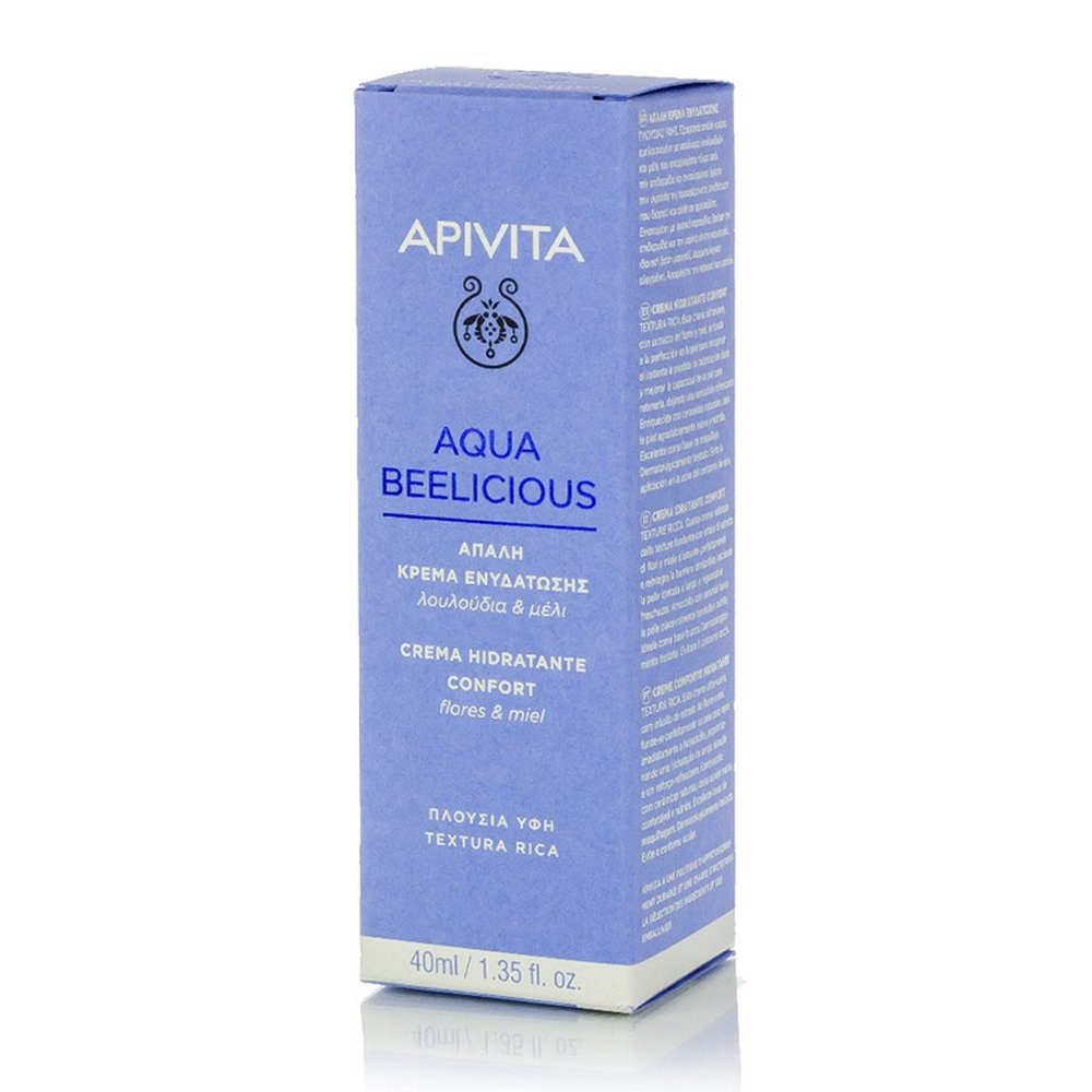 Apivita Aqua Beelicious Απαλή Κρέμα Ενυδάτωσης Πλούσιας Υφής για το Πρόσωπο, 40ml