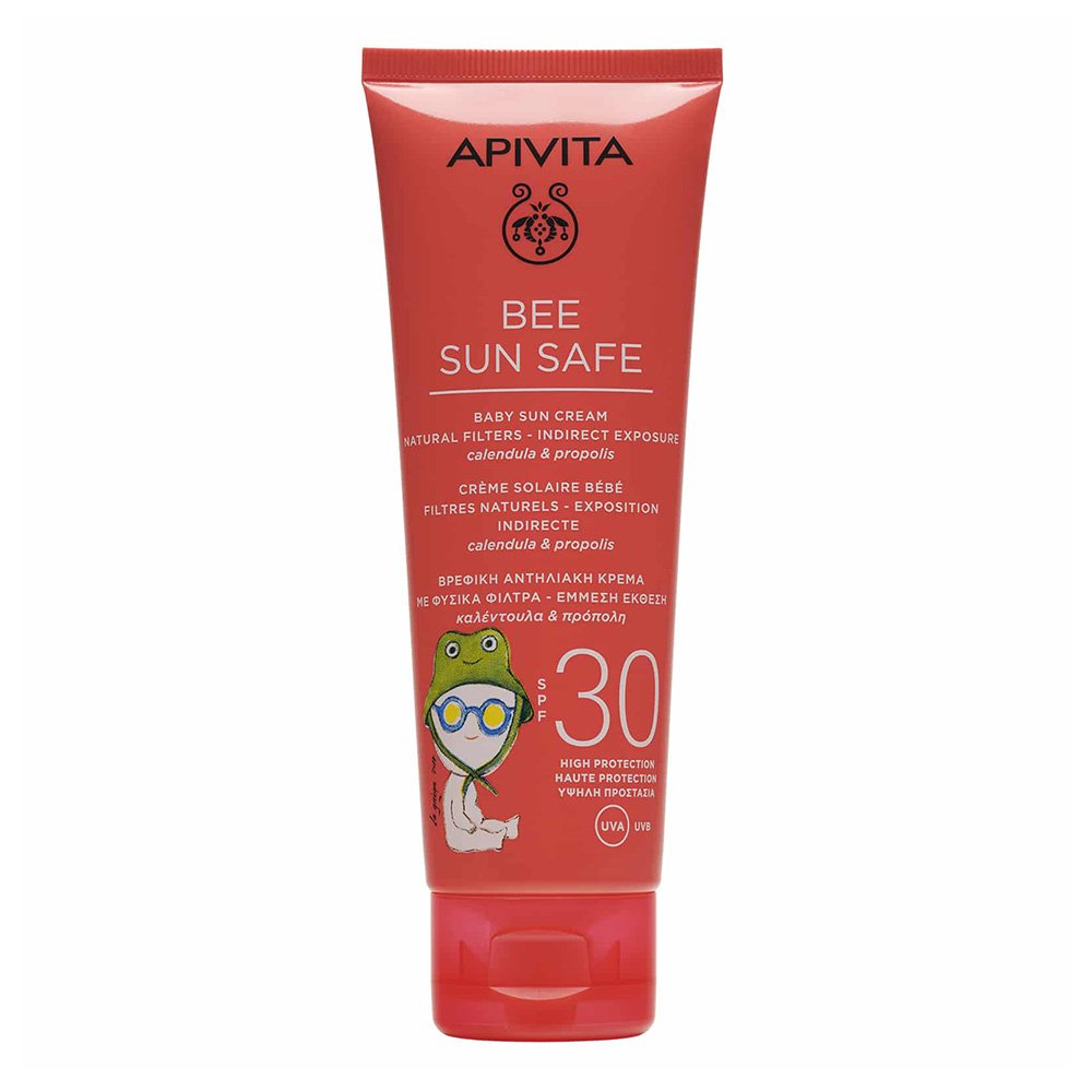 Apivita Bee Sun Safe Baby Sun Cream SPF30 Βρεφική Αντηλιακή Κρέμα με Φυσικά Φίλτρα - Έμμεσγ Έκθεση SPF30, 100ml