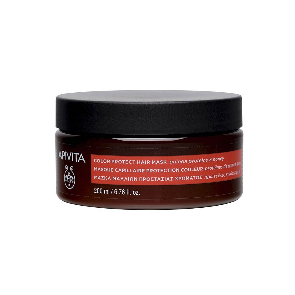 Apivita Color Protect Hair Mask Μάσκα Προστασίας Χρώματος Με Πρωτεΐνες Κινόα & Μέλι 200ml