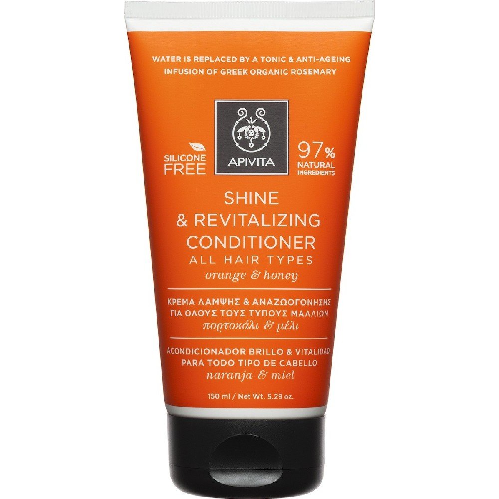 Apivita Shine & Revitalizing Conditioner Orange & Honey Κρέμα Λάμψης & Αναζωογόνησης για όλους τους Τύπους Μαλλιών με Πορτοκάλι & Μέλι, 150ml