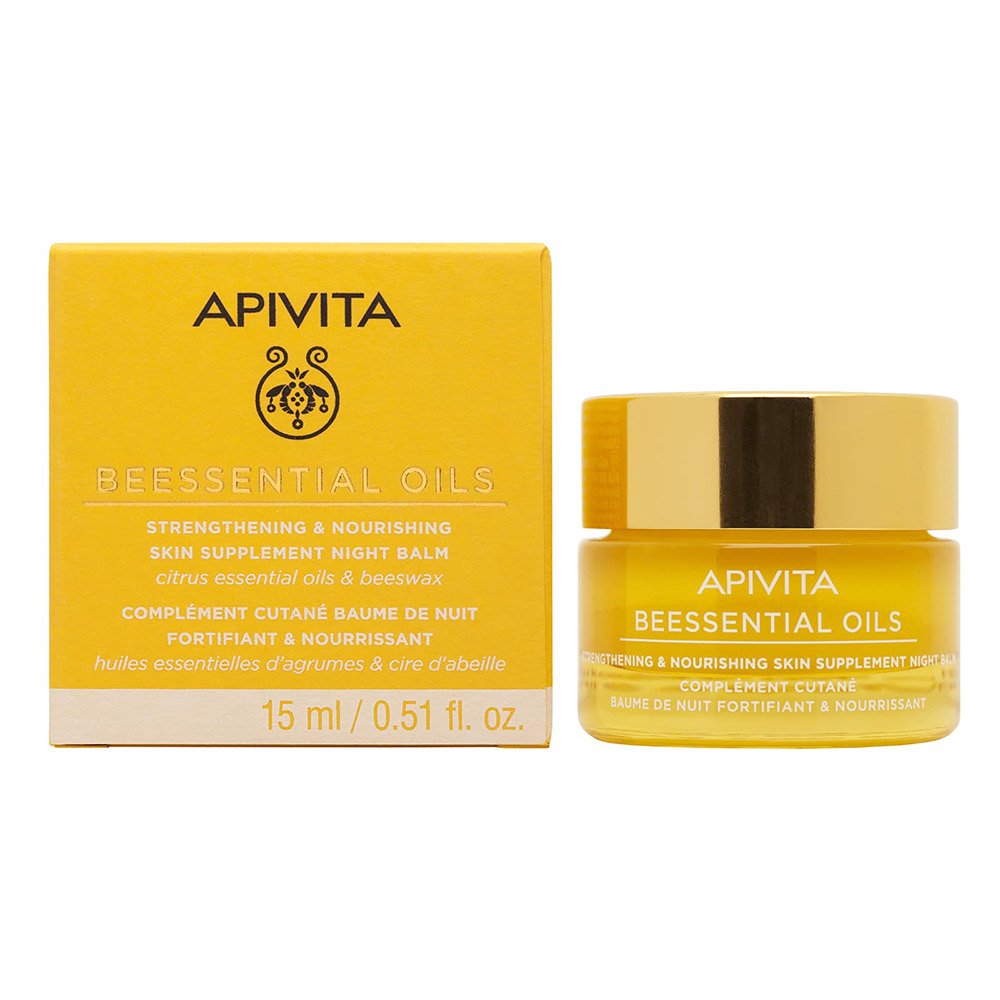 Apivita Beessential Oils Night Balm Προσώπου Νύχτας Συμπλήρωμα Ενδυνάμωσης και Θρέψης της Επιδερμίδας, 15ml