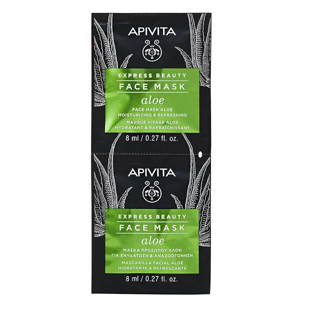 Apivita Express Beauty Face Mask Aloe Μάσκα Προσώπου με Αλόη για Ενυδάτωση & Αναζωογόνηση, 16ml