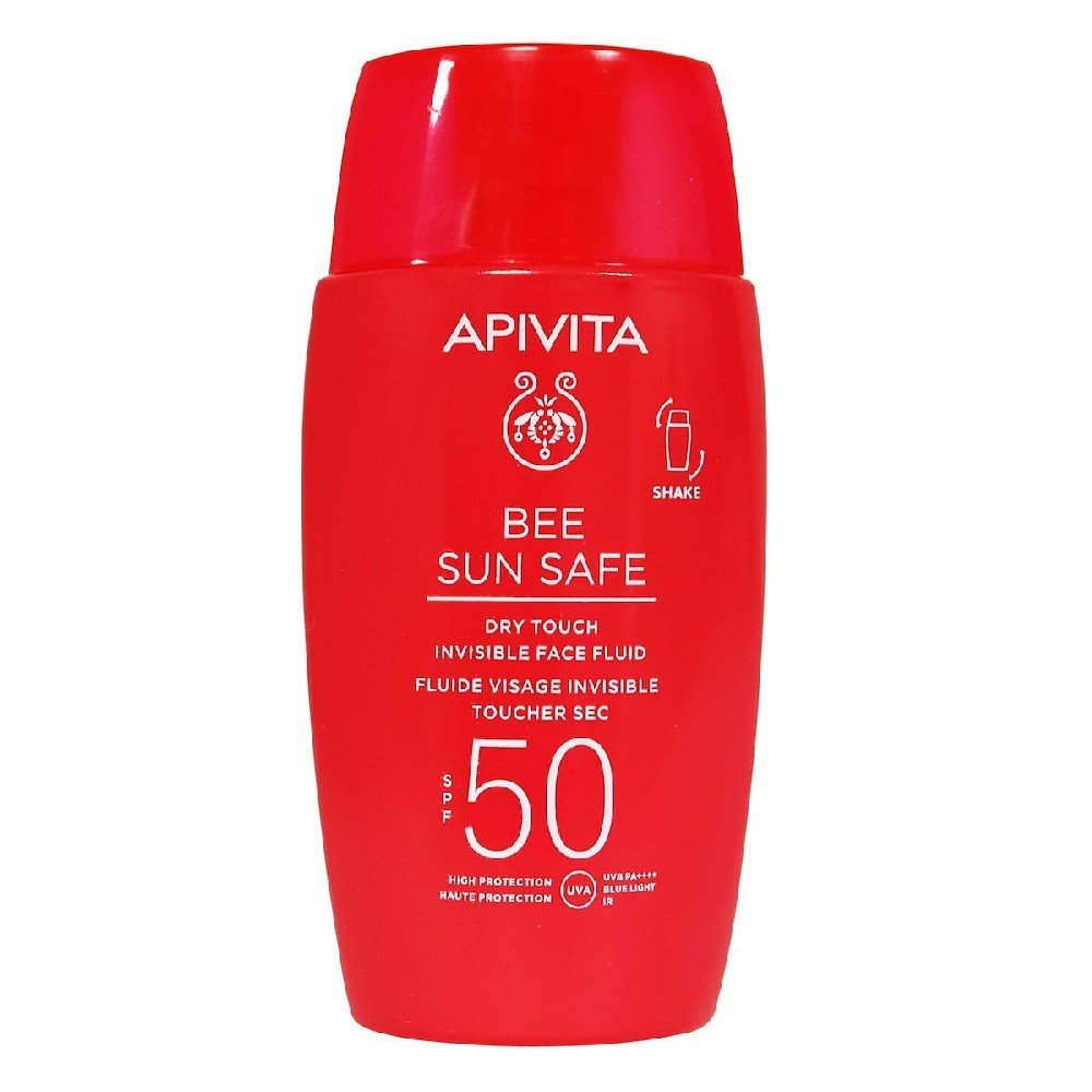 Apivita Bee Sun Safe Dry Touch Invisible Face Fluid SPF50 with Marine Algae & Propolis Λεπτόρευστη Αντιηλιακή Κρέμα Προσώπου με Θαλάσια Φύκη & Πρόπολη, 50ml
