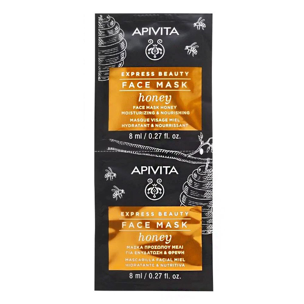 Apivita Express Beauty Face Mask Honey Μάσκα Προσώπου Μέλι για Ενυδάτωση & Θρέψη, 16ml