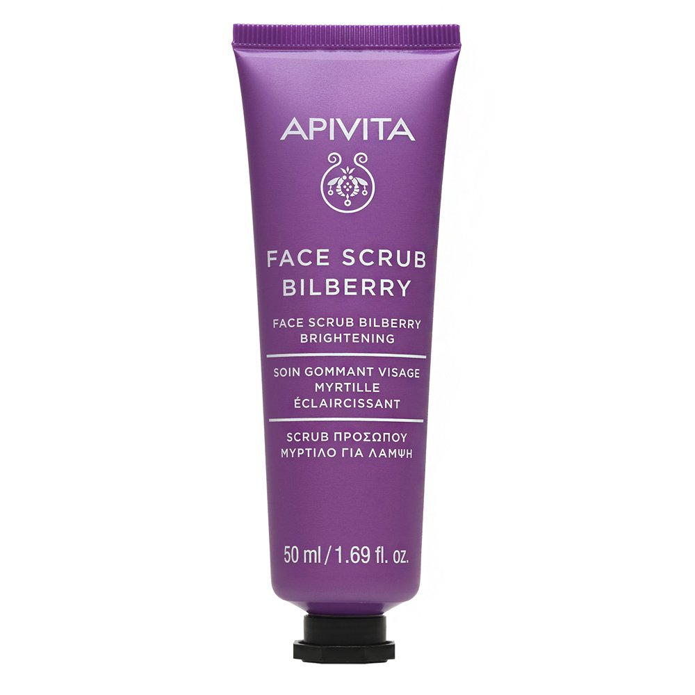 Apivita Face Scrub with Bilberry Κρέμα Απολέπισης για Λάμψη με Μύρτιλλο, 50ml 