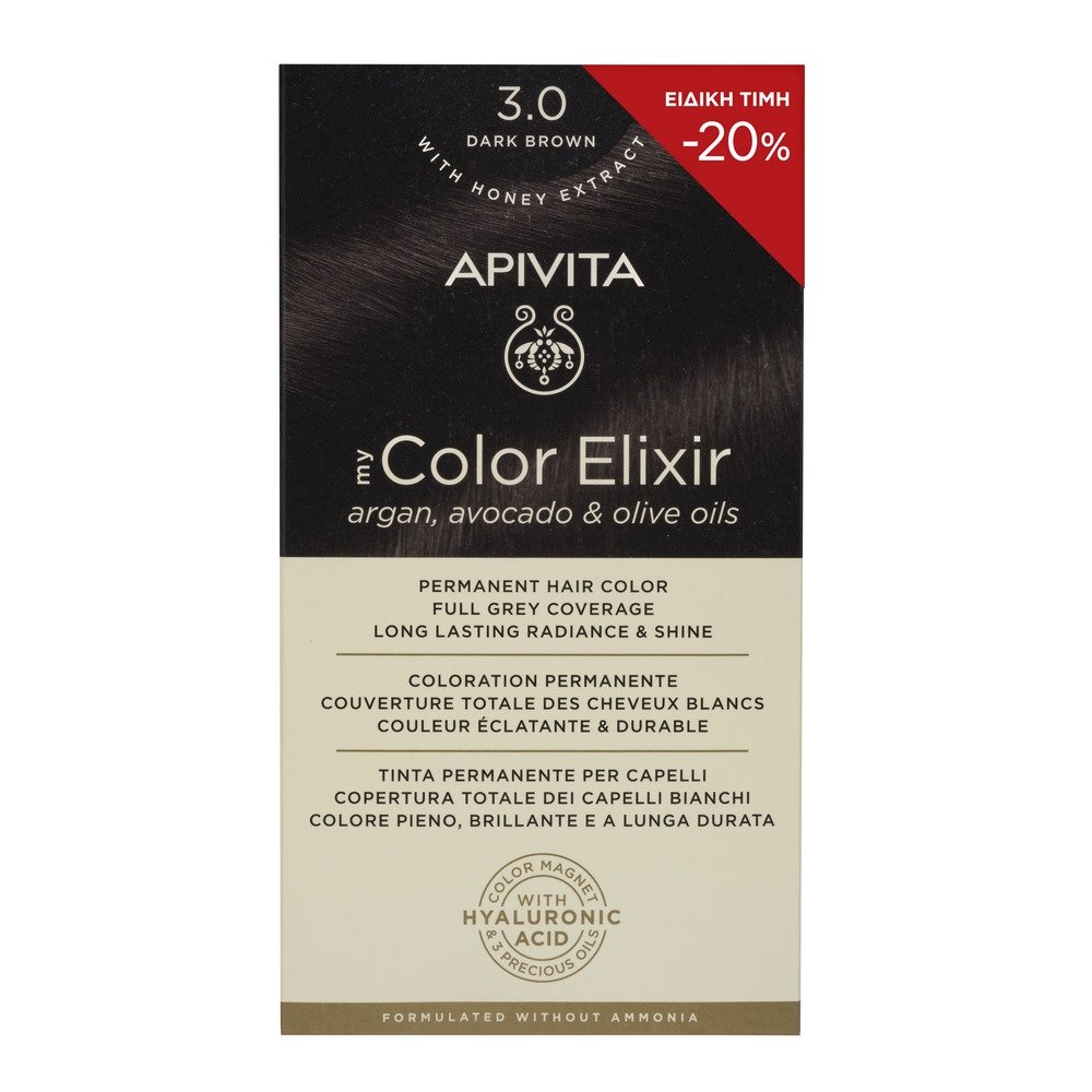 Apivita My Color Elixir 3.0 Καστανό Σκούρο με Έκπτωση -20%, 1τμχ