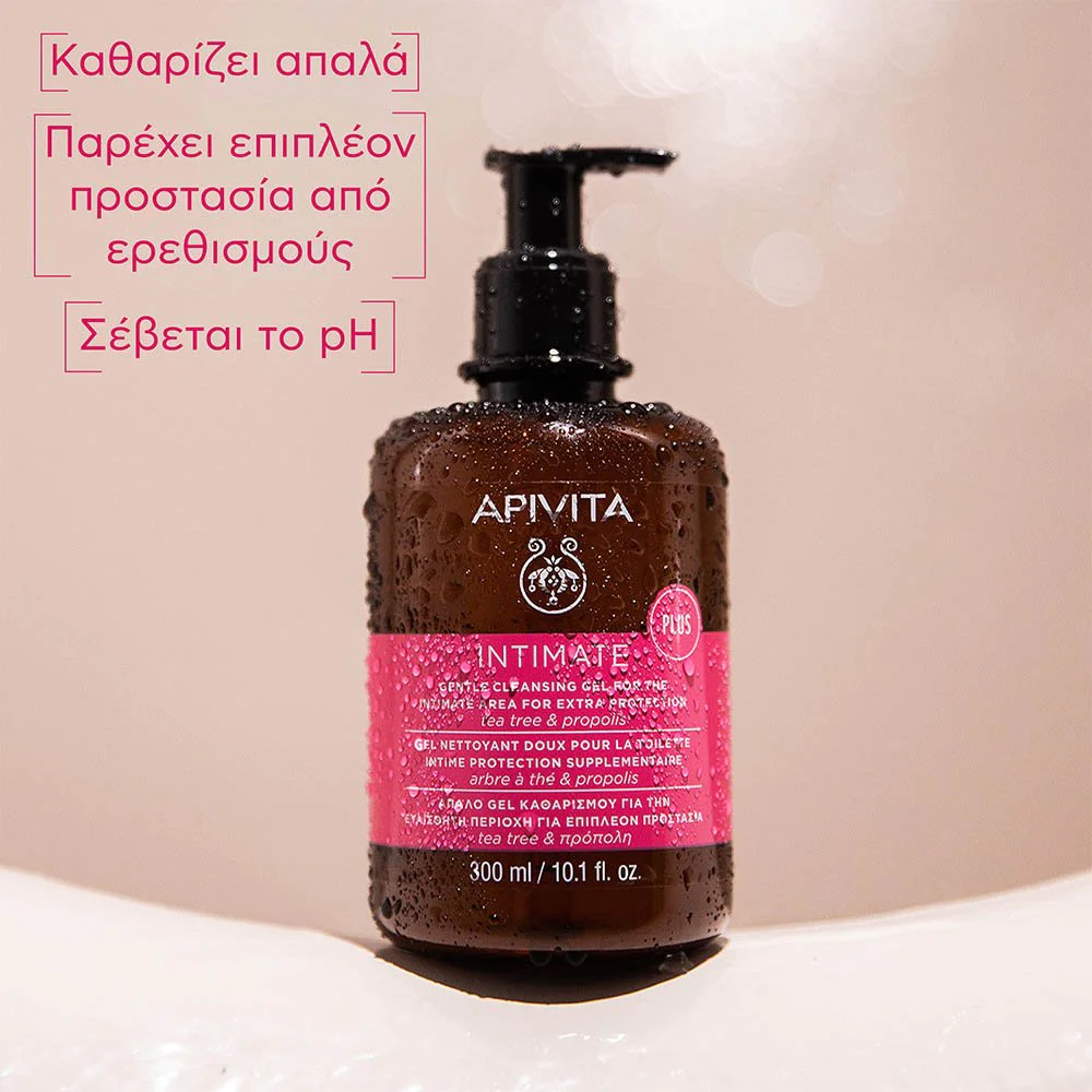 Apivita Intimate Plus Καθημερινό Απαλό Κρεμώδες Καθαριστικό για την Ευαίσθητη Περιοχή για Επιπλέον Άνεση, 300ml Apivita Intimate Plus Καθημερινό Απαλό Κρεμώδες Καθαριστικό για την Ευαίσθητη Περιοχή για Επιπλέον Άνεση, 300ml