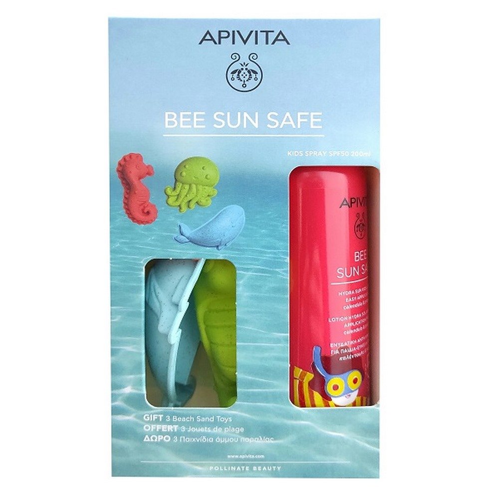 Apivita Promo Bee Sun Safe με Hydra Sun Kids Lotion SPF50 Ενυδατική Αντηλιακή Λοσιόν για Παιδιά, 200ml & Δώρο Παιχνίδια Άμμου Παραλίας, 3τμχ