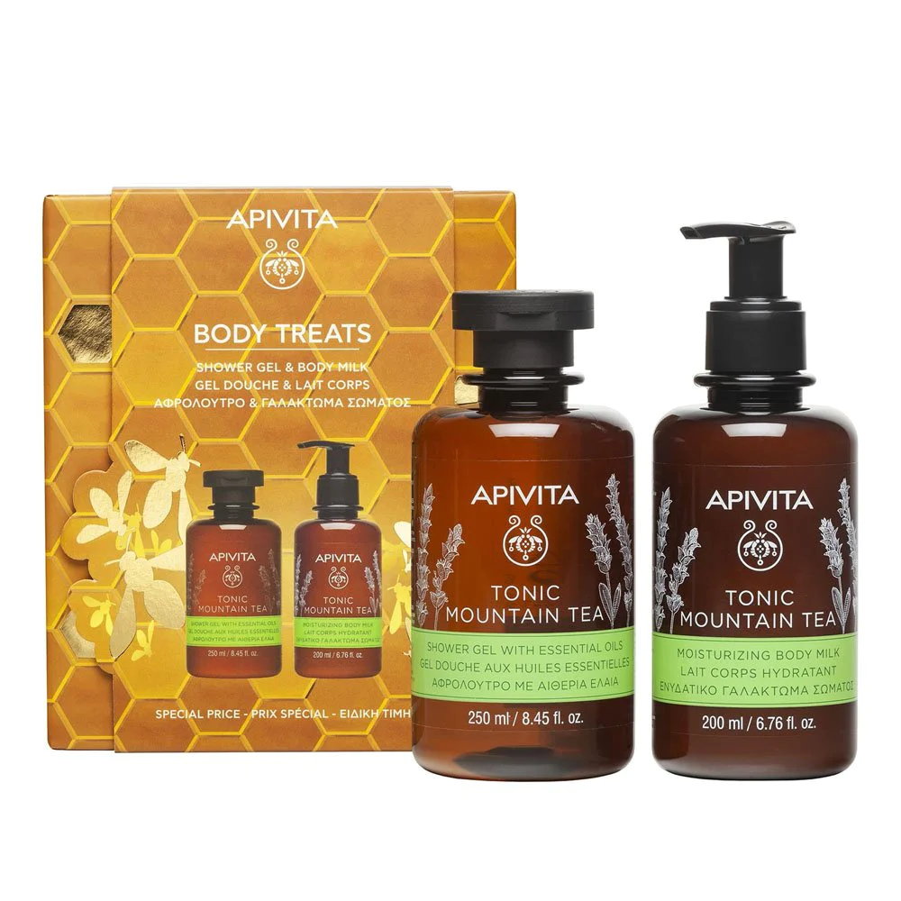 Apivita Σετ Περιποίησης Tonic Mountain Tea με Αφρόλουτρο + Ενυδατικό Γαλάκτωμα Σώματος σε Ειδική Τιμή, 1σετ