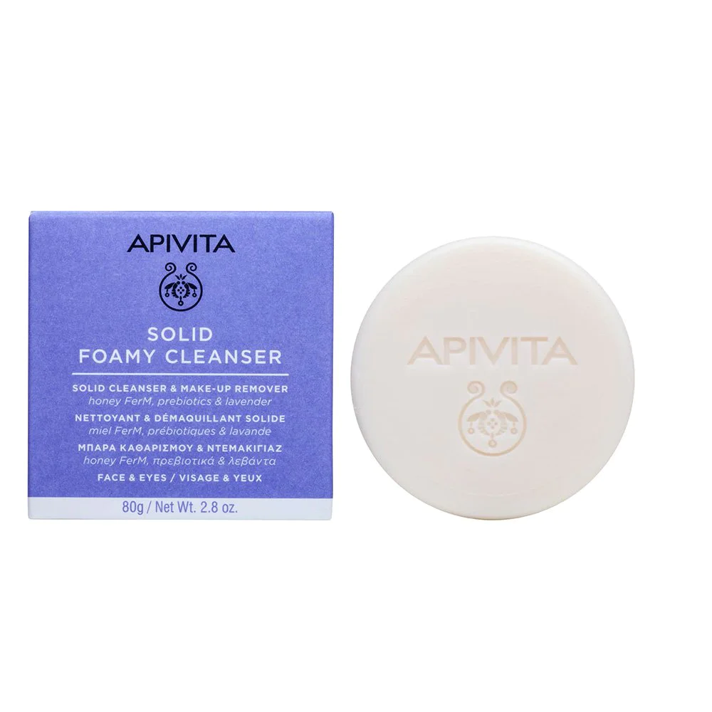 Apivita Solid Foamy Μπάρα Καθαρισμού & Ντεμακιγιάζ – Πρόσωπο & Mάτια, 80gr Apivita Solid Foamy Μπάρα Καθαρισμού & Ντεμακιγιάζ – Πρόσωπο & Mάτια, 80gr