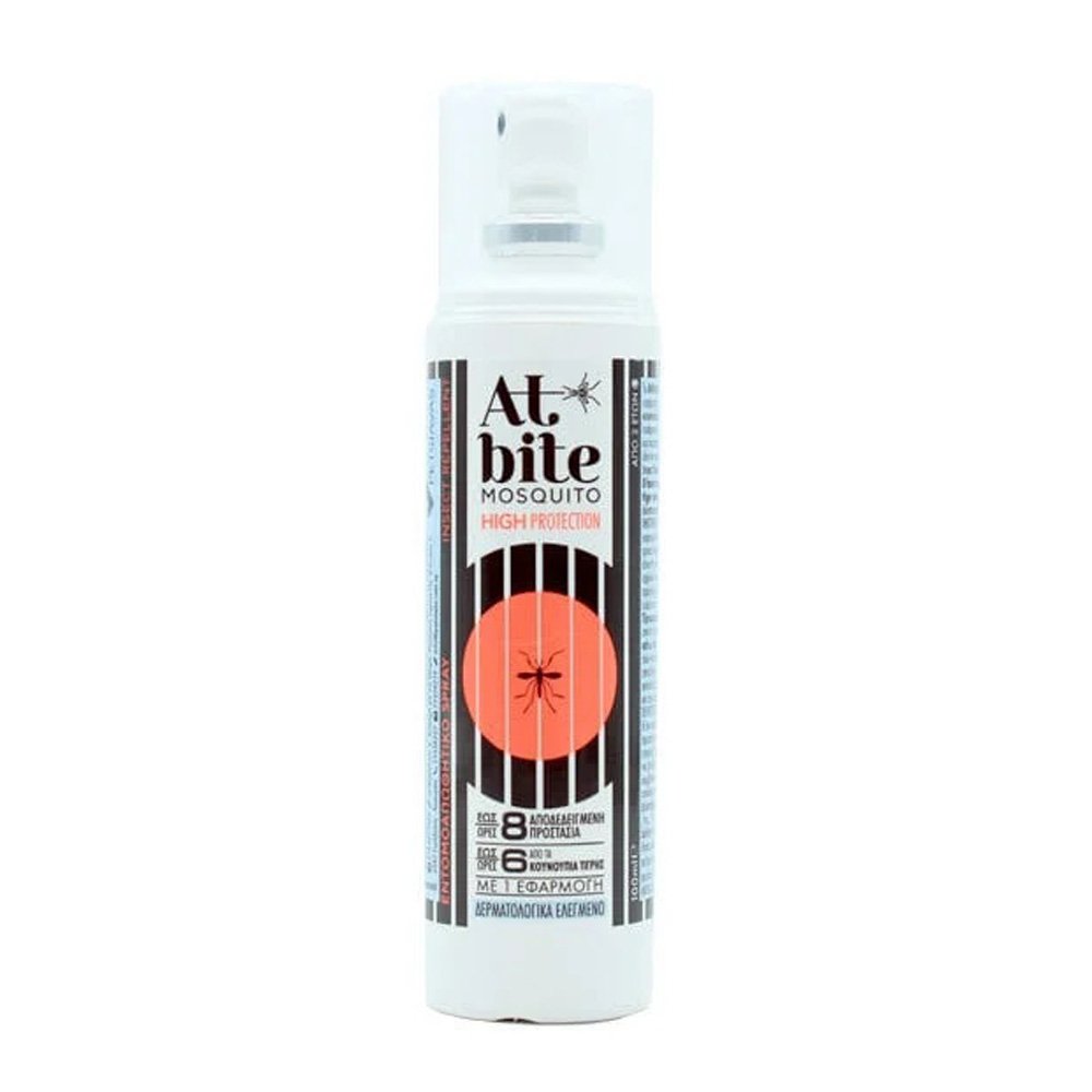 AtBite Mosquito High Protection Insect Repellent Εντομοαπωθητικό Spray Yψηλής Προστασίας, 100ml