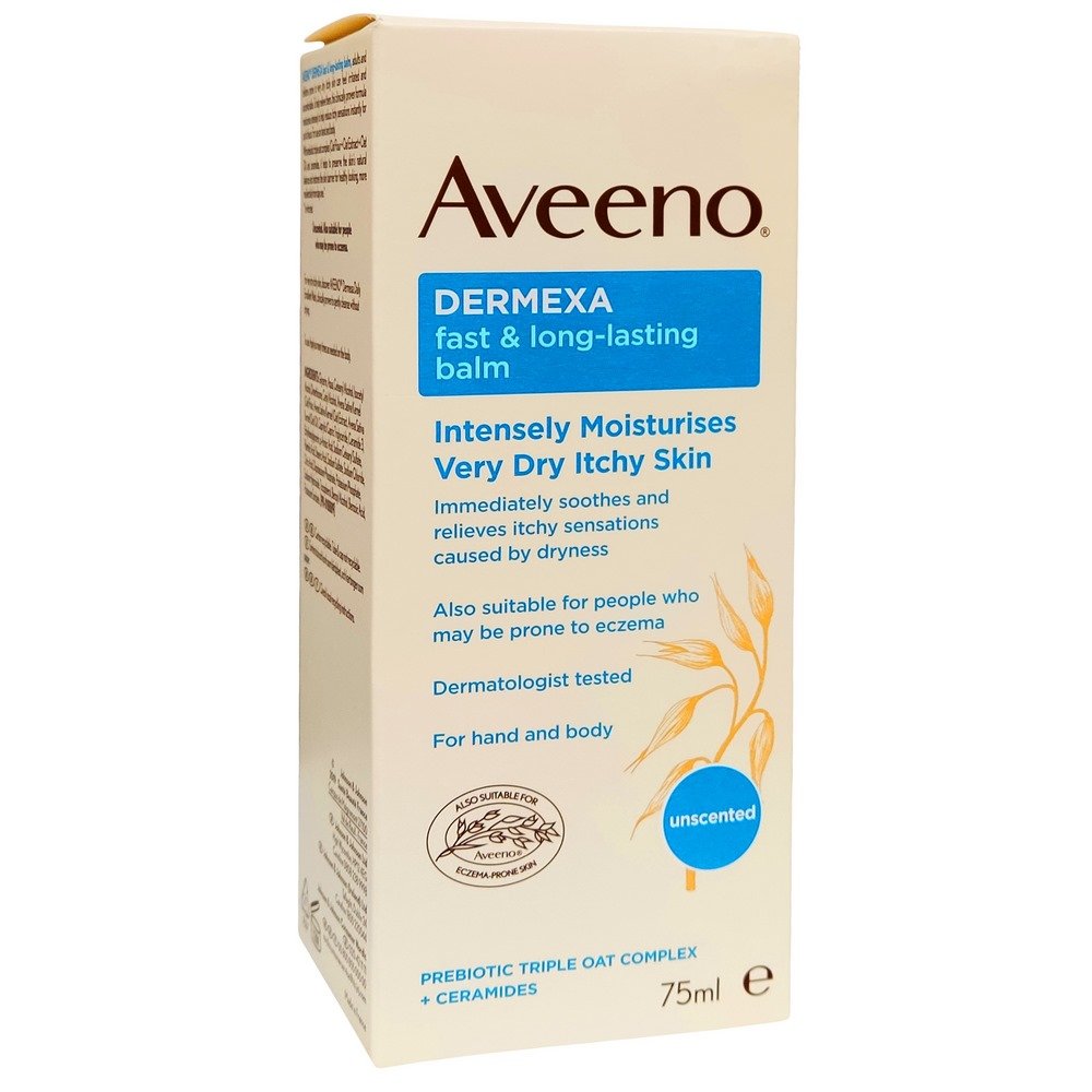 Aveeno Dermexa Fast & Long Lasting Itch Relief Balm Βάλσαμο για Γρήγορη Ανακούφιση από τον Κνησμό που Διαρκεί, 75ml
