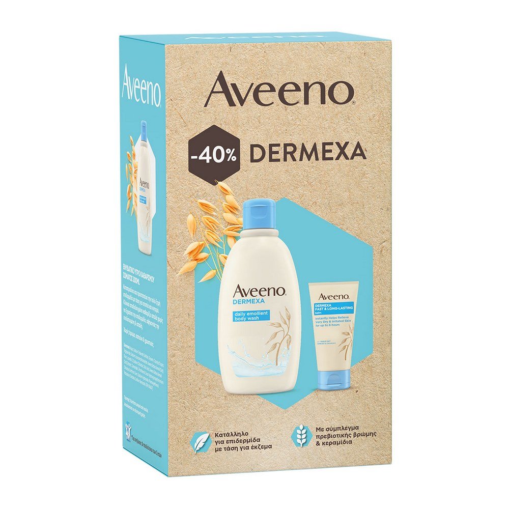 Aveeno Promo Dermexa Υγρό Καθαρισμού, 300ml & Dermexa Βάλσαμο κατά του Κνησμού, 75ml