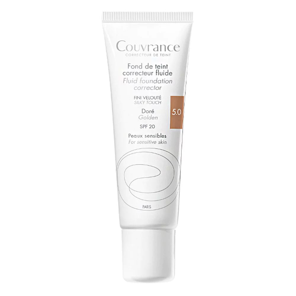 Avene Couvrance Fond de Teint Correcteur Fluide Dore 5.0 SPF20 Υγρό Διορθωτικό Make up Σωληνάριο, 30ml