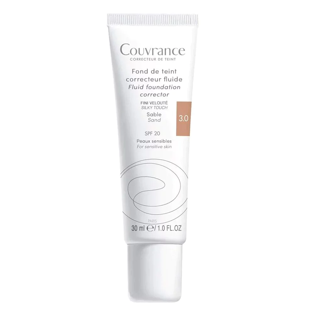 Avene Couvrance Fond De Teint Correcteur Fluide  SPF20  Sable 3.0 Υγρό Διορθωτικό Μέικ απ, 30ml