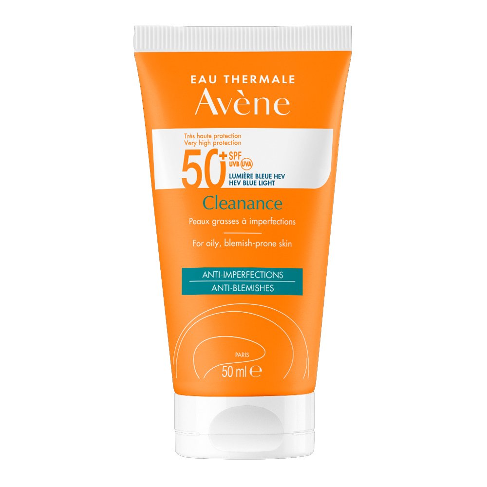 Avene Cleanance TRSB Soins Solaires Αντηλιακό Προσώπου SPF 50+ για το Ευαίσθητο Λιπαρό Δέρμα με Ατέλειες, 50ml