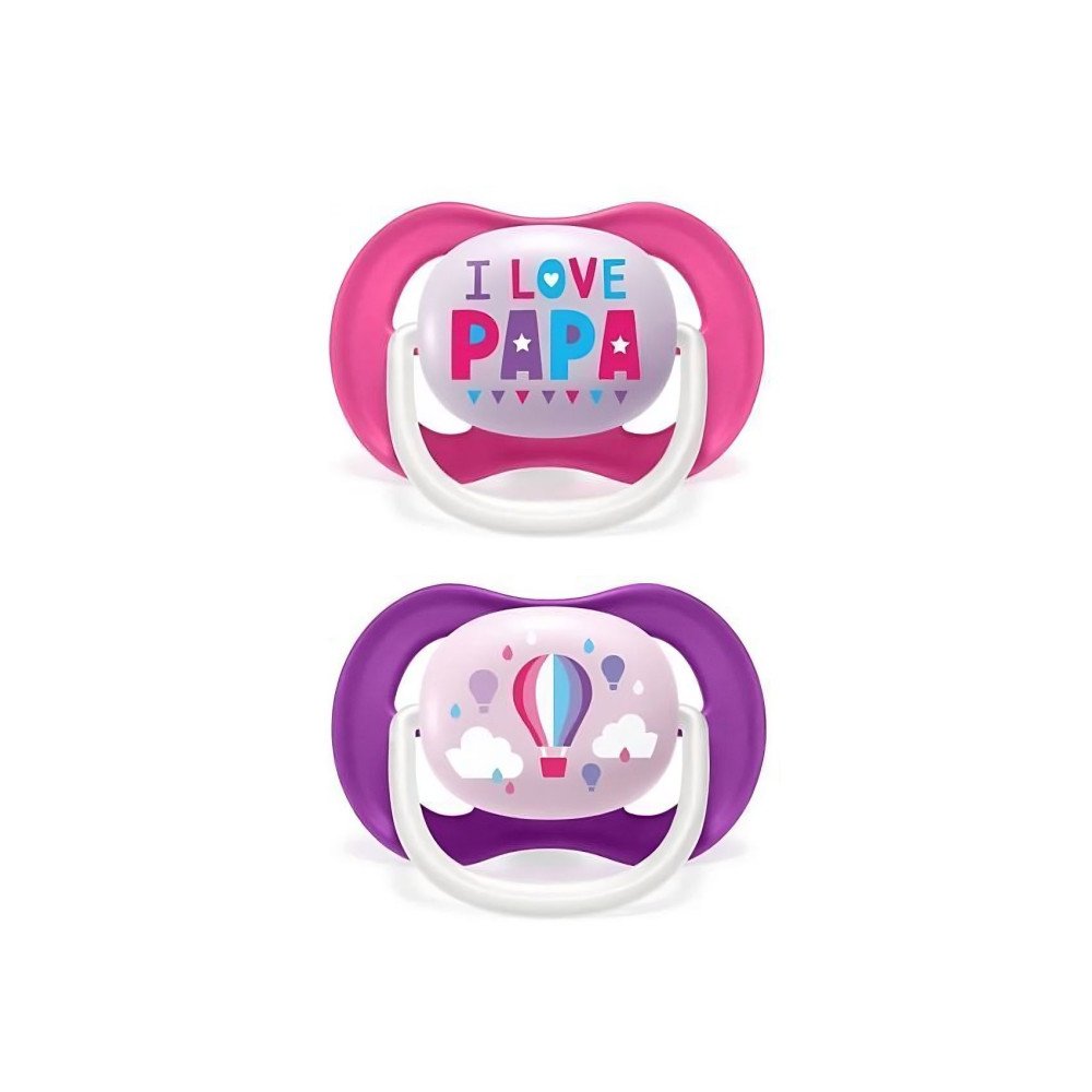 Avent Ultra Air Pacifier Σιλικόνης Pink 6-18m 2τμχ