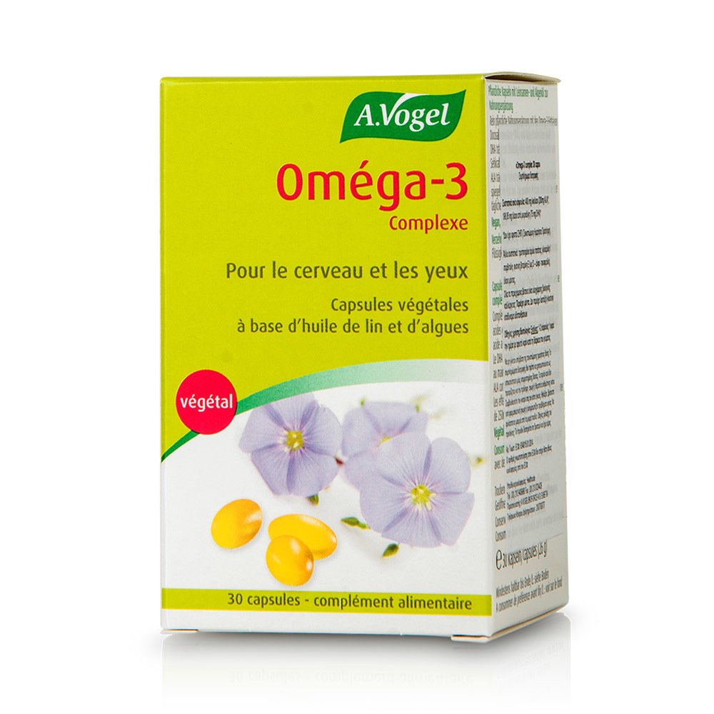 A.Vogel Omega-3 Complex, Φυτική πηγή λιπαρών οξέων Ω3, για την υγεία της καρδιάς, του εγκεφάλου και των αρθρώσεων, 30 caps