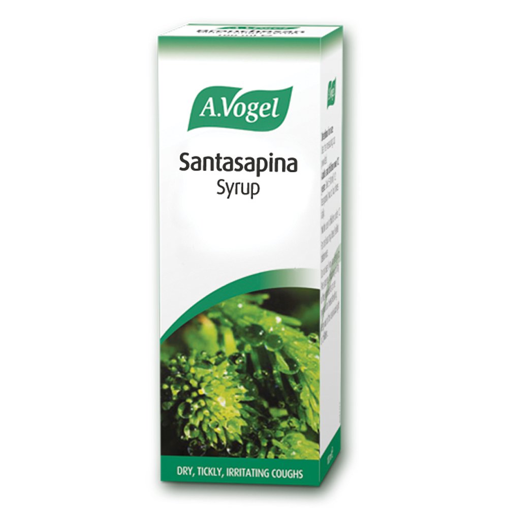 A.Vogel Santasapina Φυτικό Σιρόπι χωρίς Αλκοόλ για το Βήχα από Φρέσκους Βλαστούς Άγριου Έλατου, 200ml