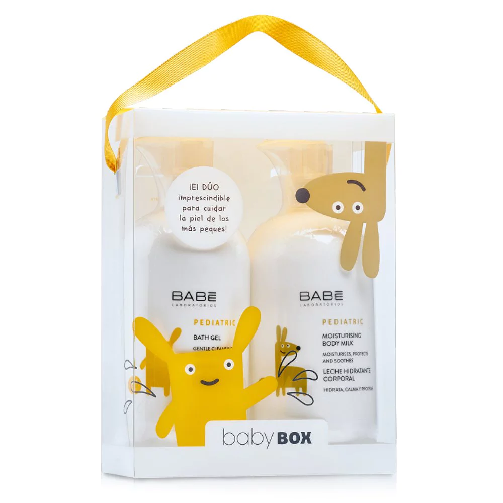 Babe Pediatric Baby Box Promo Bath Gel Ήπιο Αφρόλουτρο για Βρέφη & Παιδιά, 500ml & Babe Pediatric Moisturizing Body Milk Ενυδατικό Γαλάκτωμα Σώματος για Βρέφη & Παιδιά, 500ml Babe Pediatric Baby Box Promo Bath Gel Ήπιο Αφρόλουτρο για Βρέφη & Παιδιά, 500ml & Babe Pediatric Moisturizing Body Milk Ενυδατικό Γαλάκτωμα Σώματος για Βρέφη & Παιδιά, 500ml