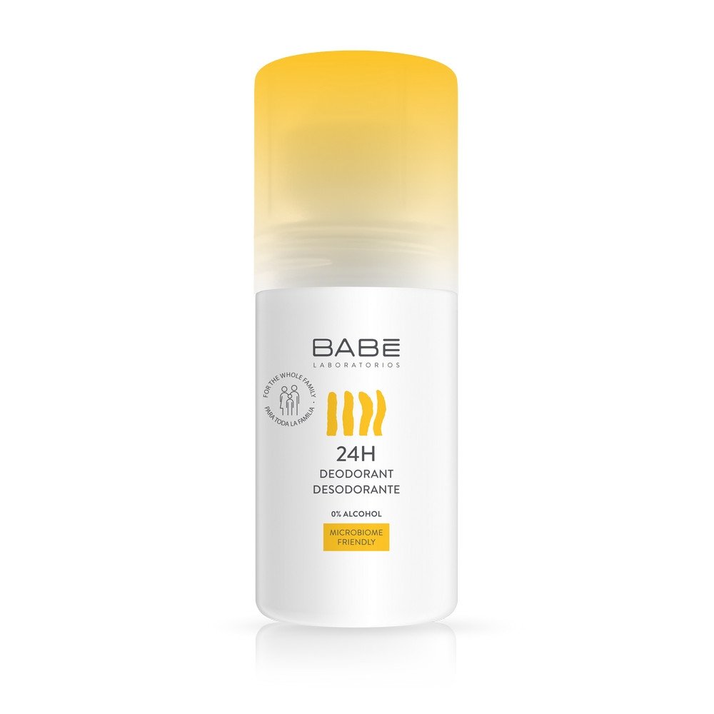 Babe Laboratorios 24h Roll on Deodorant Αποσμητικό με 24Ωρη Δράση Χωρίς Οινόπνευμα Κατάλληλο & για Παιδιά Άνω των 8 Ετών, 50ml