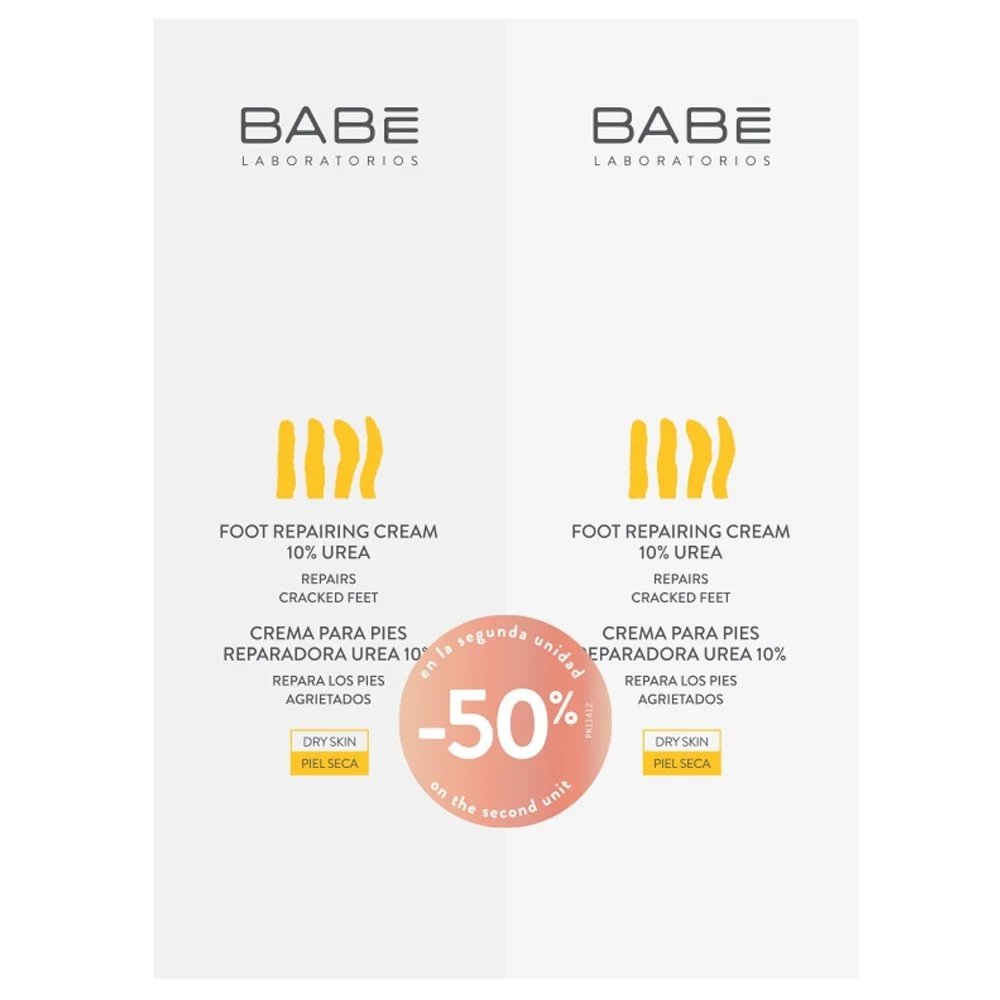 Babe Laboratorios Promo Foot Repairing Cream 10% Urea Επανορθωτική Κρέμα Ποδιών με -50% στο Δεύτερο Προϊόν, 200ml